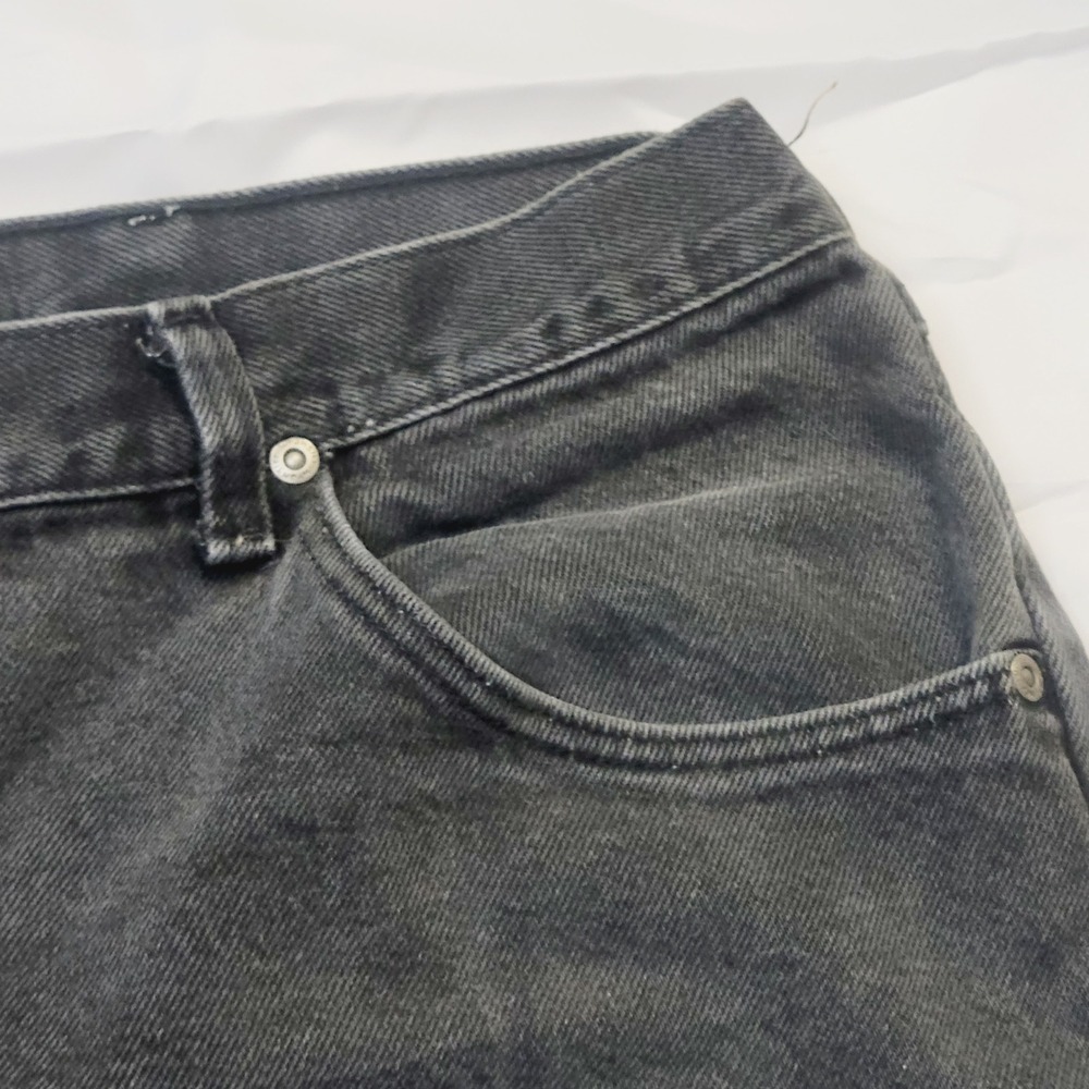 Wrangler Vintage Mens Faded Black Straight Leg Denim Jeans 42x30 - J73 - Picture 7 of 11